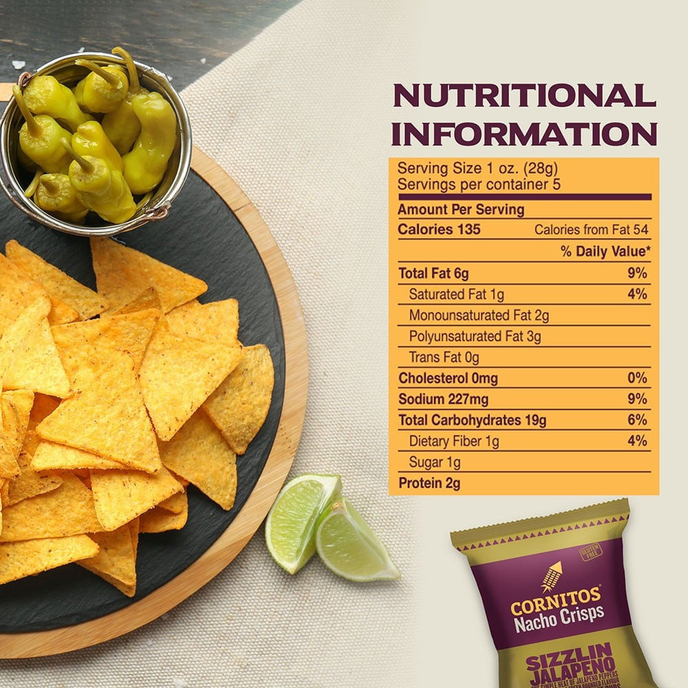 Cornitos Sizzlin Jalapeno Nachos : 150 g