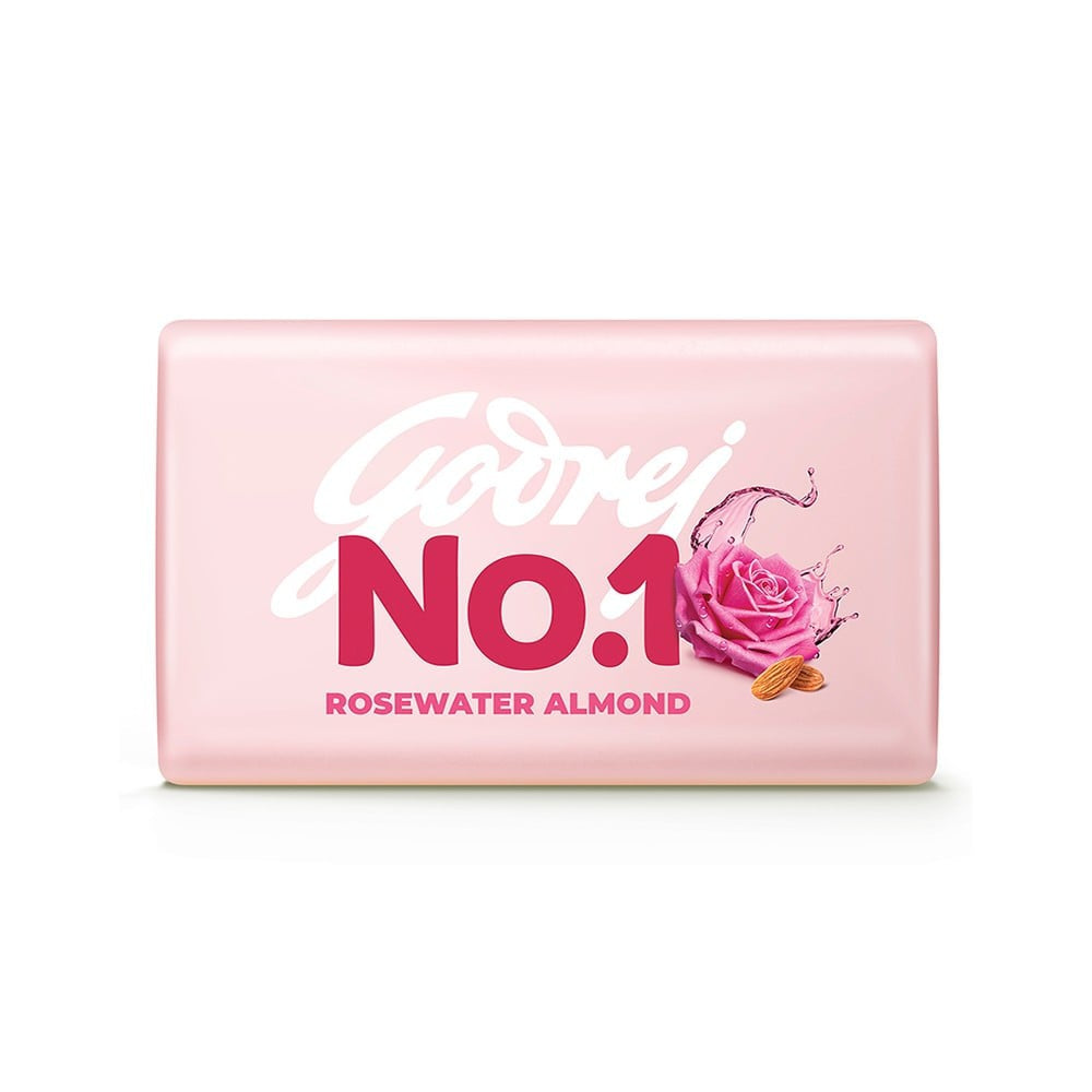 Godrej No.1 Rosewater & Almonds Soap 4x100 g
