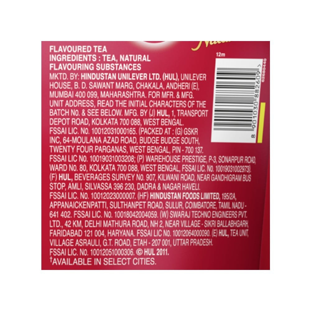 Brooke Bond Red Label Natural Care Tea (Pouch) : 1 kg