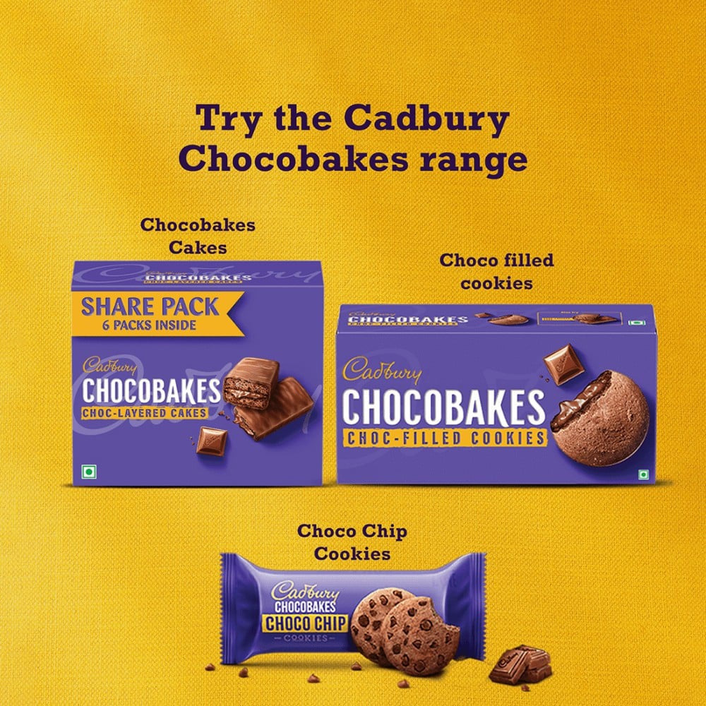 Cadbury Chocobakes Choc Filled Cookies : 150 g (12 pieces)