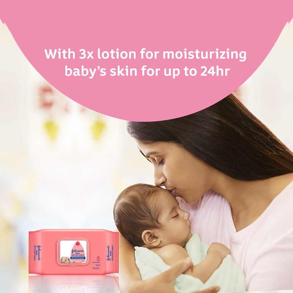 Johnson's Skincare Baby Wipes - Pack of 2 : 2 packs (2 x 72 wipes)