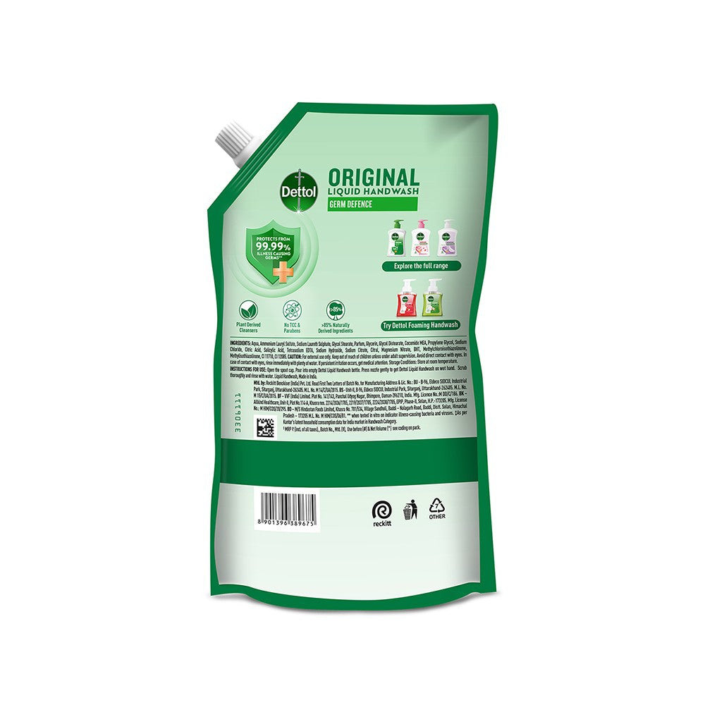 Dettol Original Hand Wash Refill : 675 ml