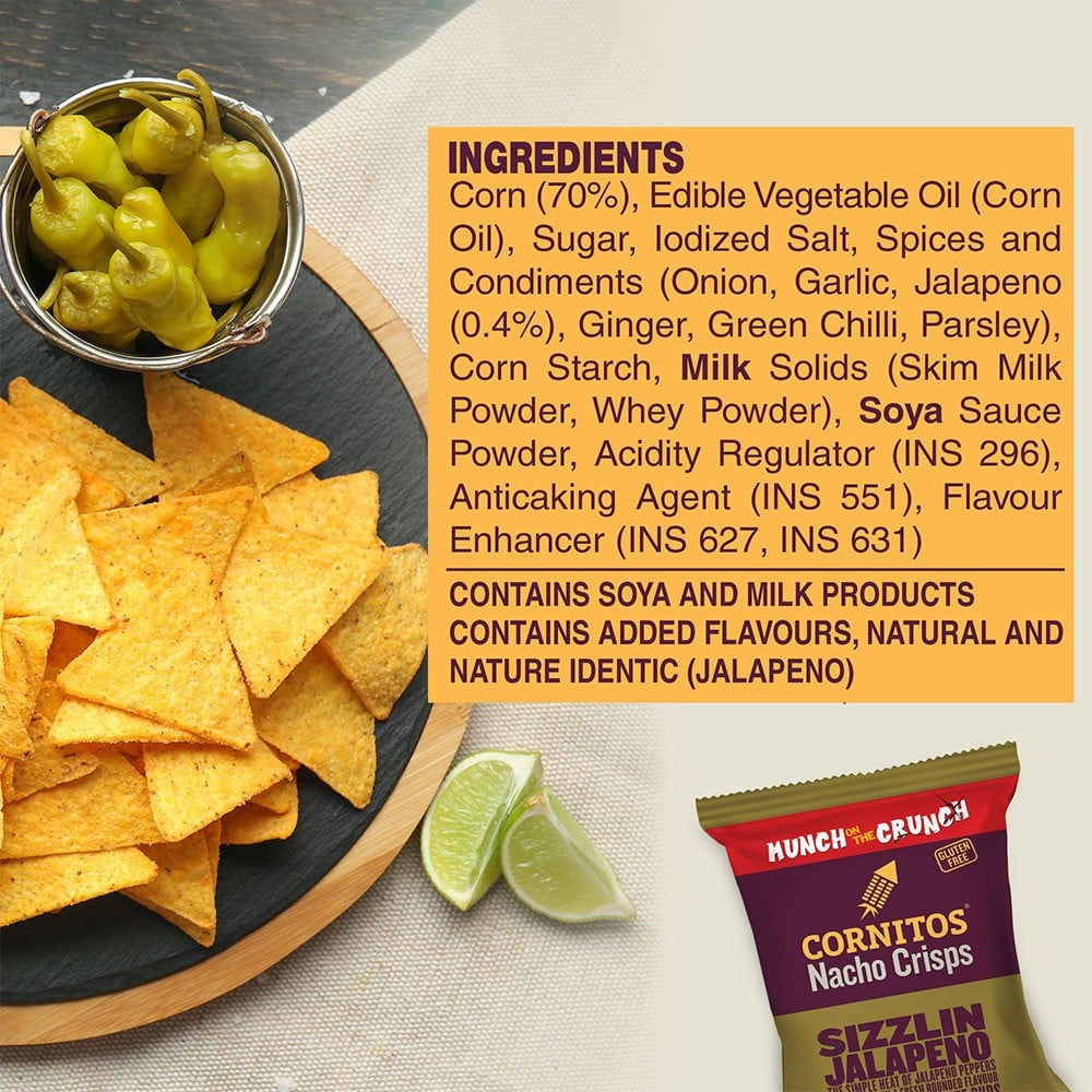Cornitos Sizzlin Jalapeno Nachos : 75 g