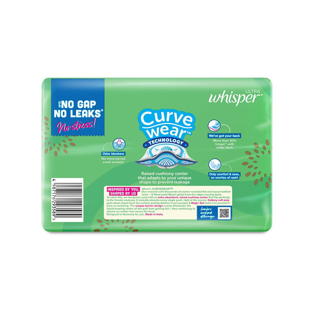 Whisper Daily Liners Clean & Fresh Panty Liners + Ultra Clean Sanitary Pads (15 pieces) Combo : 20 pieces + 15 pieces