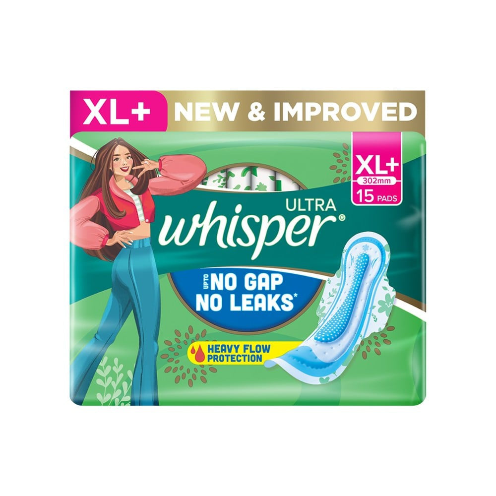 Whisper Ultra Clean Sanitary Pads (15 pieces) : 15 pieces