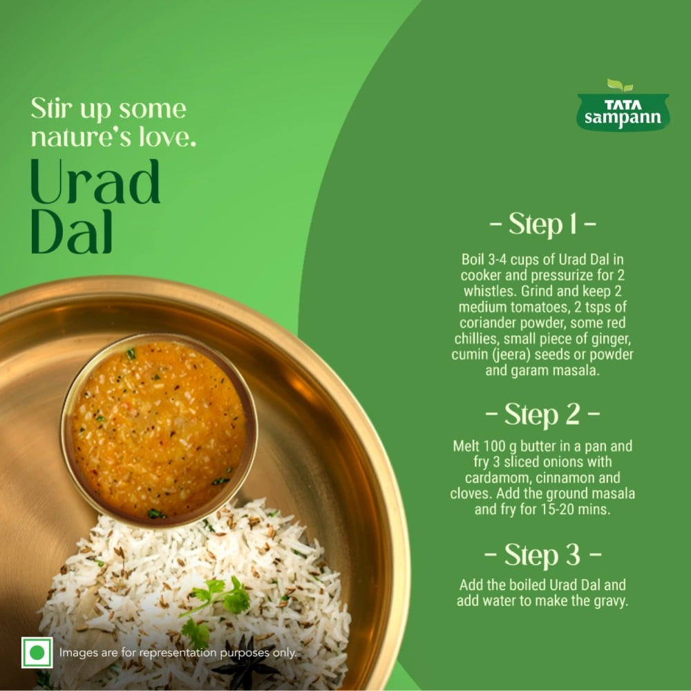 Tata Sampann Unpolished Split Urad Dal (Dhuli) : 500 g