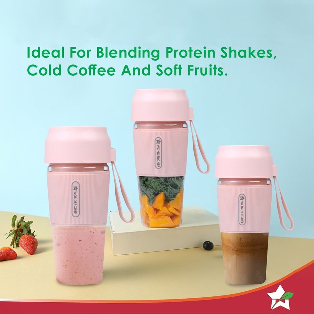 Wonderchef Nutri-Cup Portable 40W Hand Blender (Pink) : 1 unit