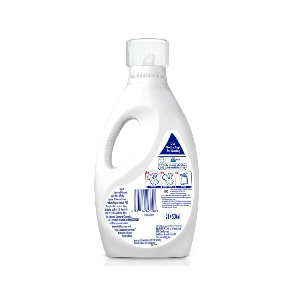 Ariel Top Load Liquid Detergent - 500 ml Free : 2 l + 500 ml