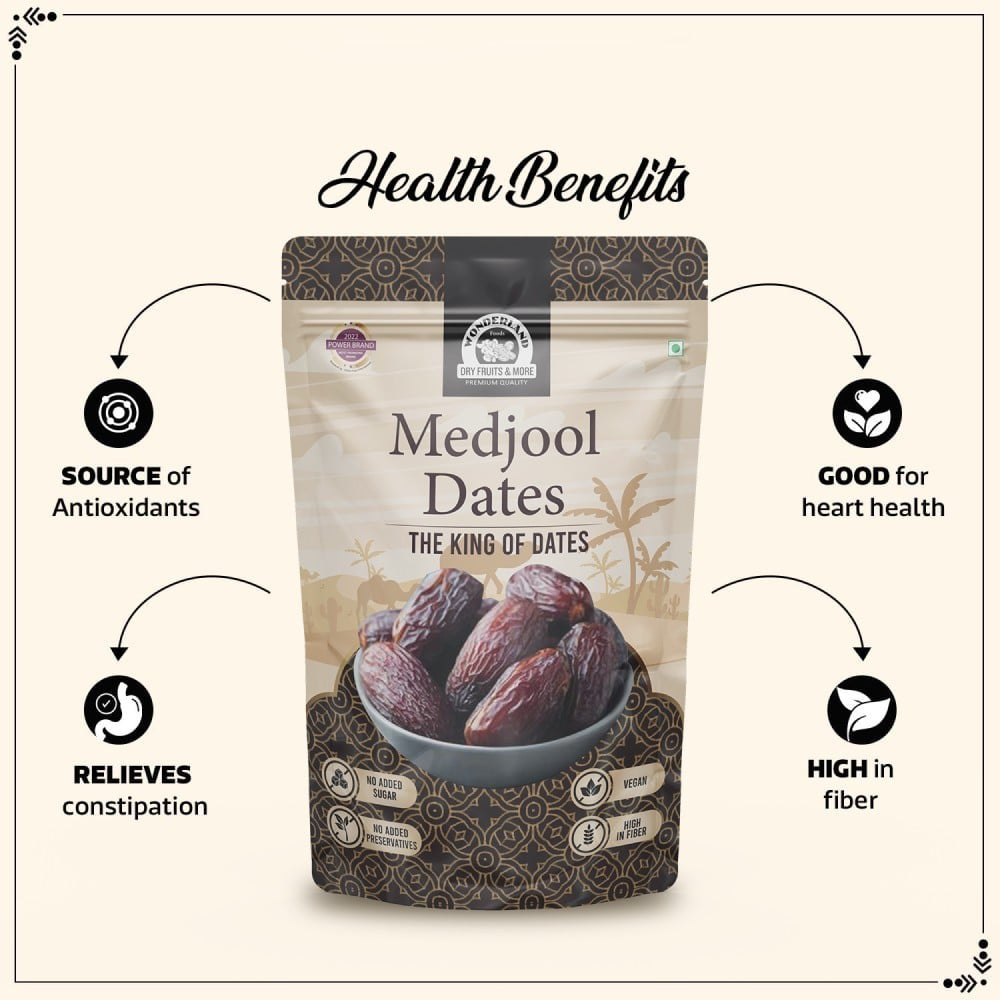 Wonderland Foods Medjool Dates (Khajur) : 200 g