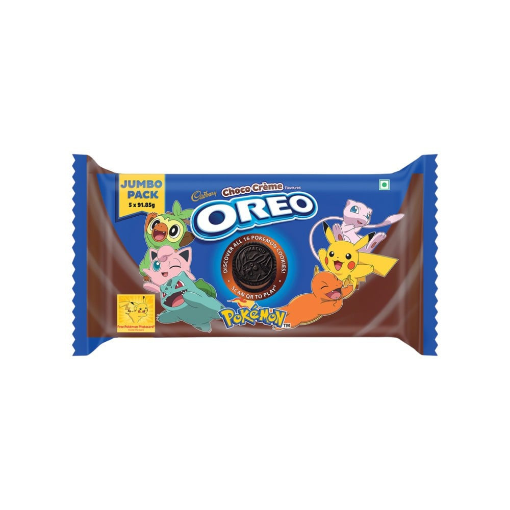 Cadbury Oreo Pokemon Chocolate Flavour Sandwich Cream Biscuits : 481.25