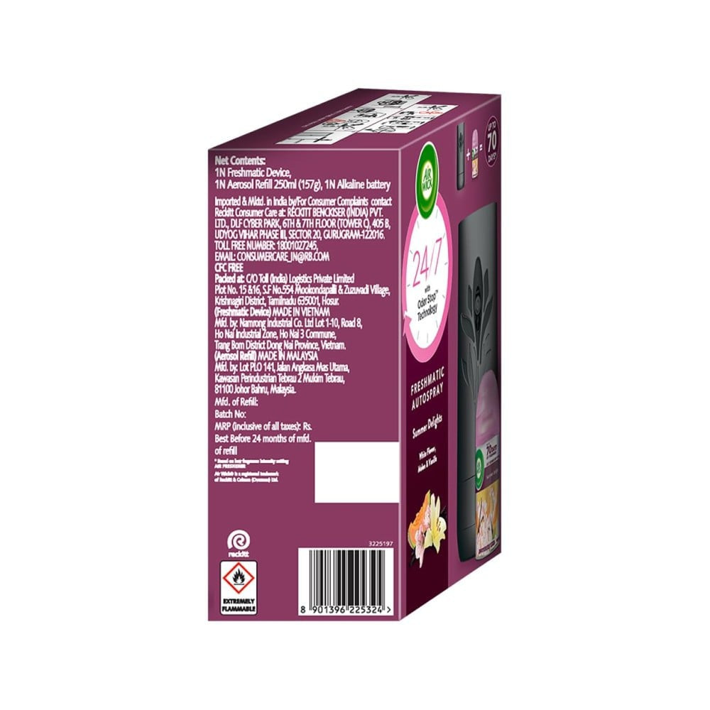 Airwick Air Freshener Kit (Machine + Summer Delights Refill) : 250 ml