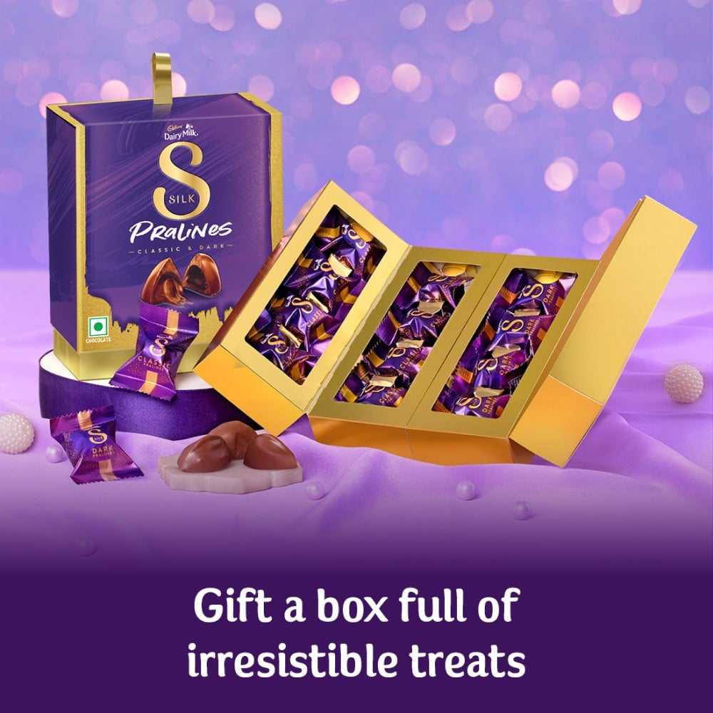 Cadbury Dairy Milk Silk Pralines Chocolate Gift Pack - Pack of 2 : 2 x 176 g