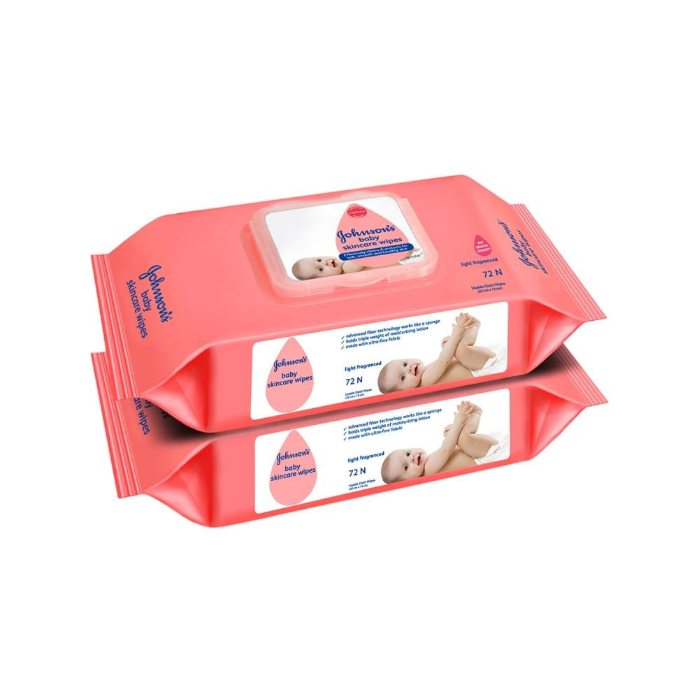 Johnson's Skincare Baby Wipes - Pack of 2 : 2 packs (2 x 72 wipes)