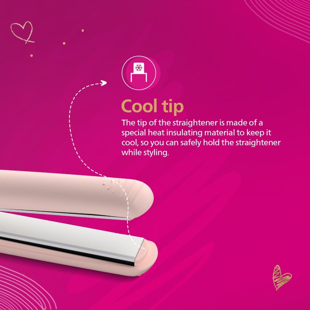 Philips BHS286/00 Style On the Go Hair Straightener (Peach, 31-33 W) : 1 unit