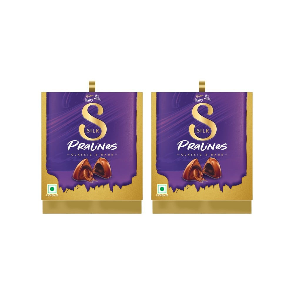 Cadbury Dairy Milk Silk Pralines Chocolate Gift Pack - Pack of 2 : 2 x 176 g