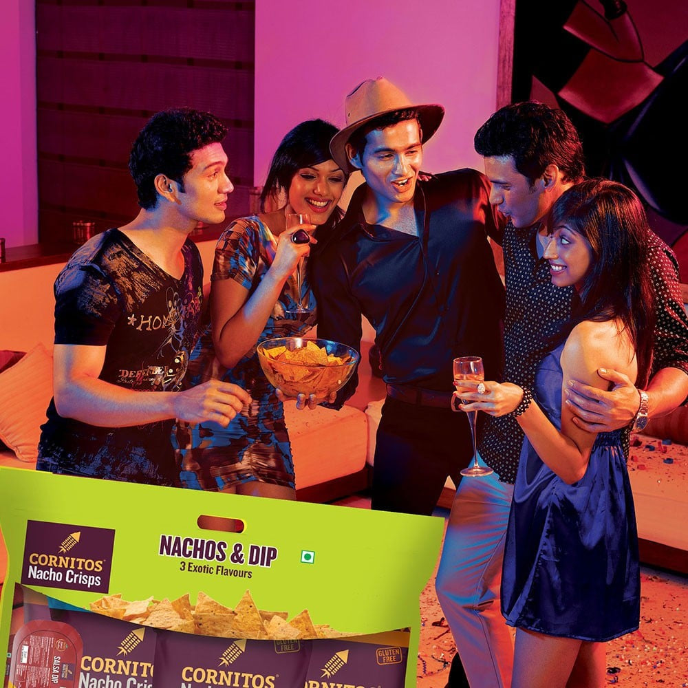 Cornitos Nachos Crisps & Dip Combo : 3 x 30 g + 1 unit