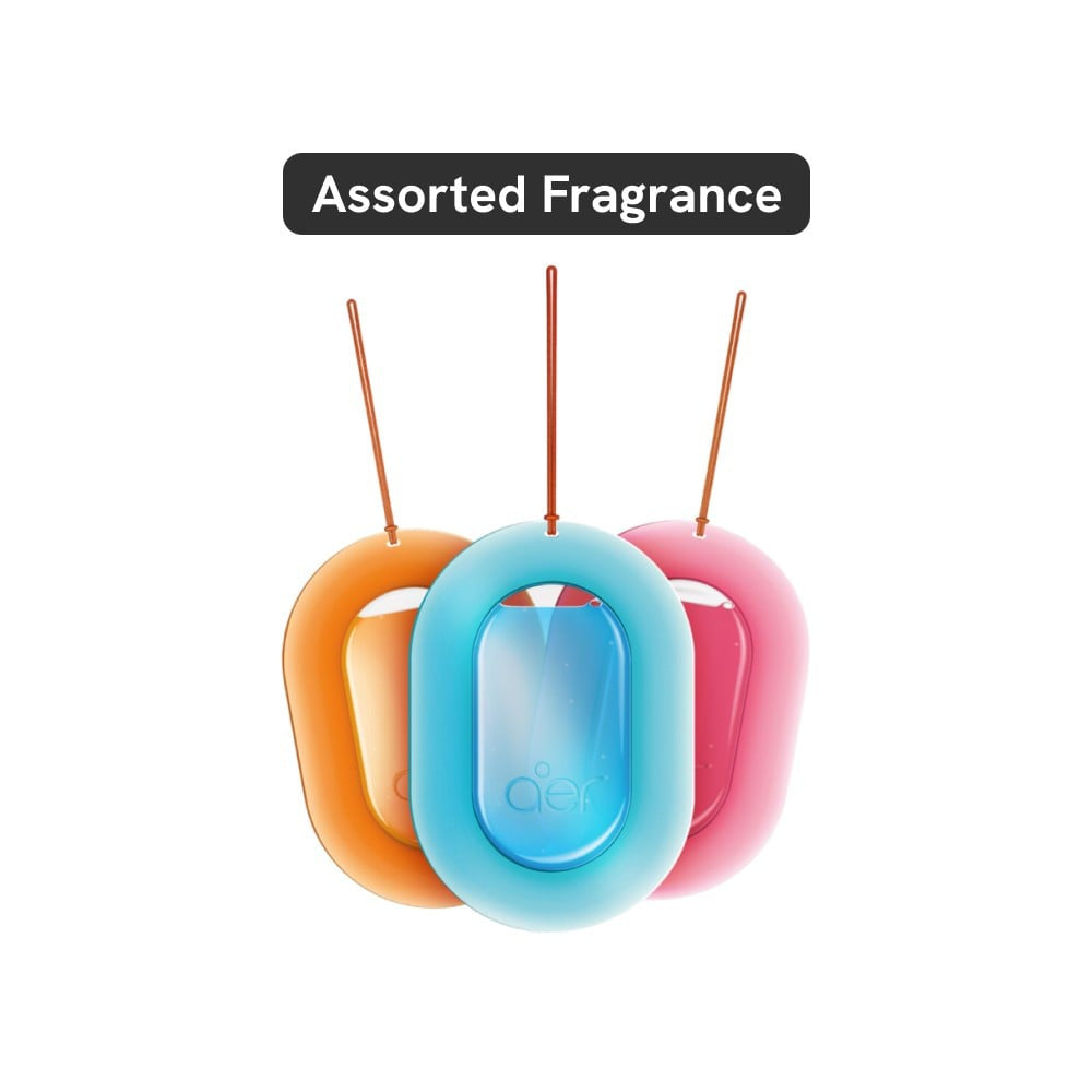 Godrej Aer O - Hanging Car Freshener (Assorted Fragrance) : 22.5 g (7.5 g x 3 )