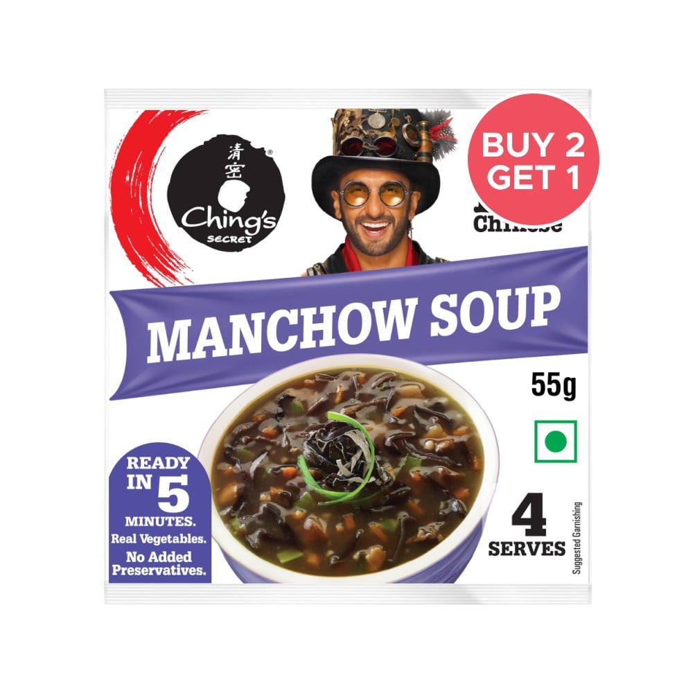 Ching's Secret Manchow Soup - Buy 2 Get 1 Free : 2 x 55 g + 1 x 55 g