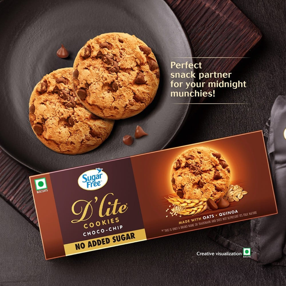 Sugar Free D'Lite Choco Chip Cookies : 75 g