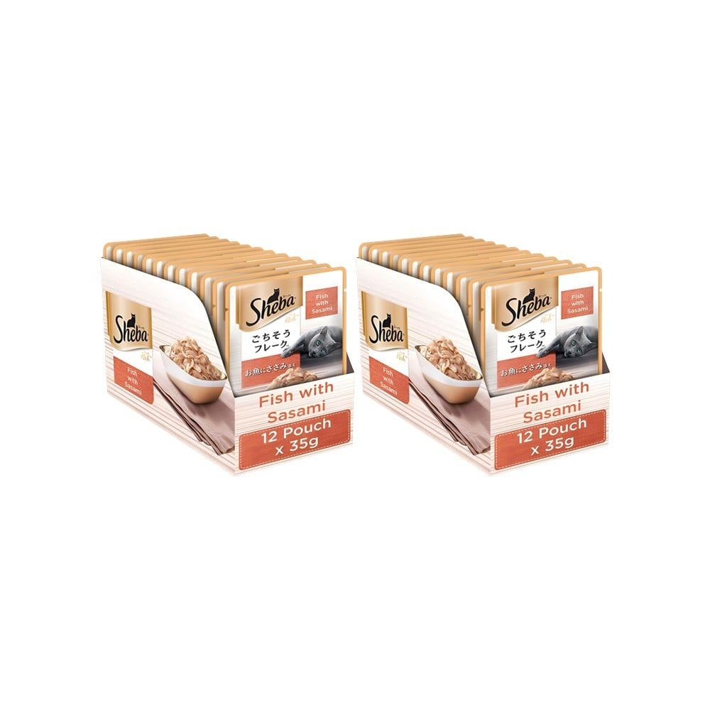 Sheba Rich - Fish with Sasami Wet Cat Food - Pack of 2 : 2 x 12 x 35 g
