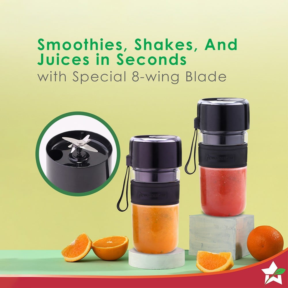 Wonderchef Nutri-Cup Zip Portable 50W Blender (Black) : 1 unit