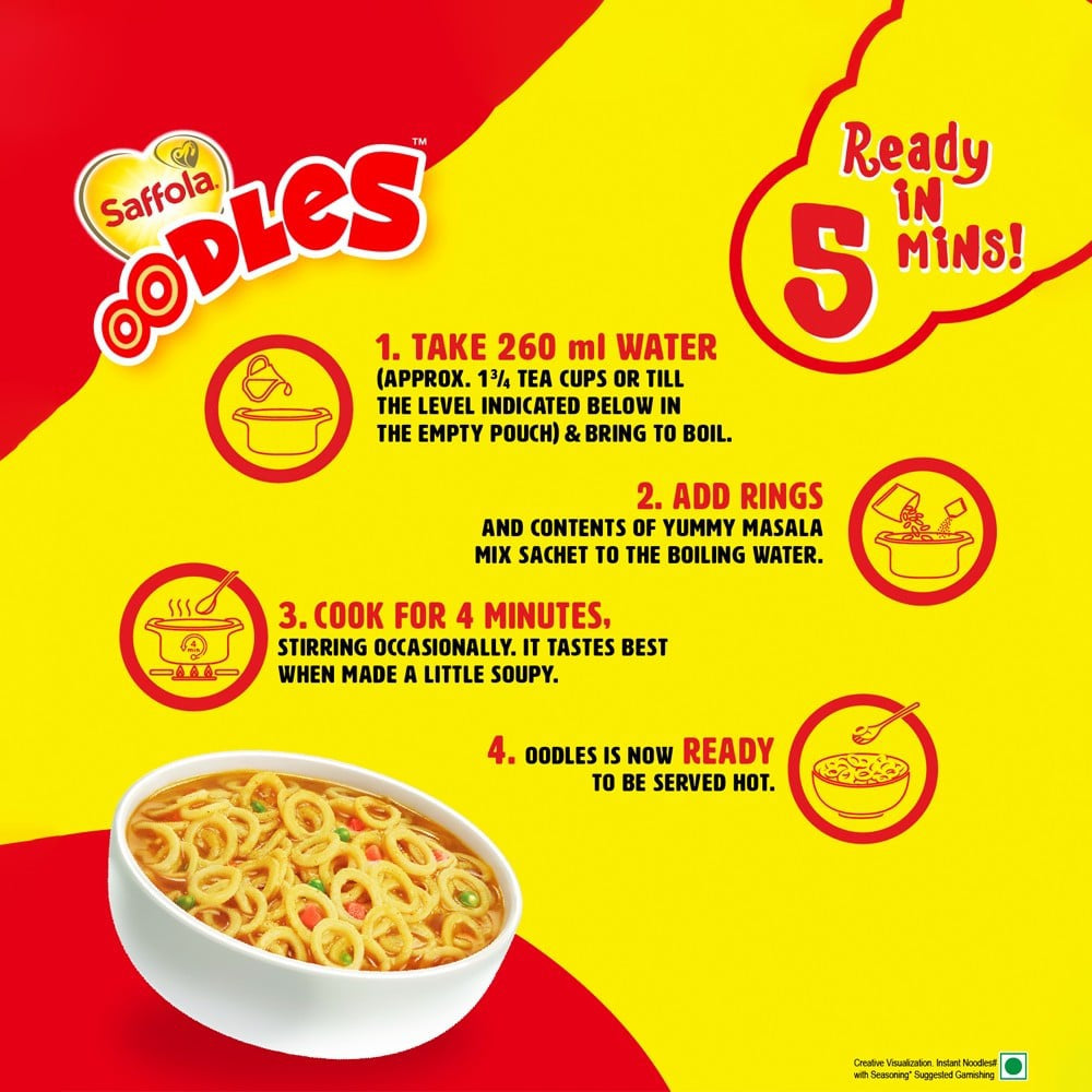 Saffola Oodles Instant Noodles, No Maida : 212 g