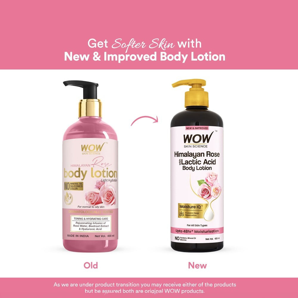 Wow Skin Science Himalayan Rose with Lactic Acid Body Lotion : 400 ml