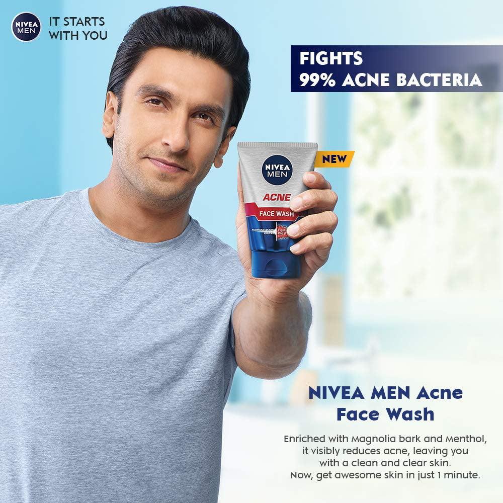 Nivea Men Acne Face Wash: 100 grams