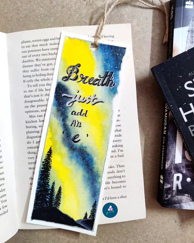 Handmade Bookmark | Starry night- Breathe Theme