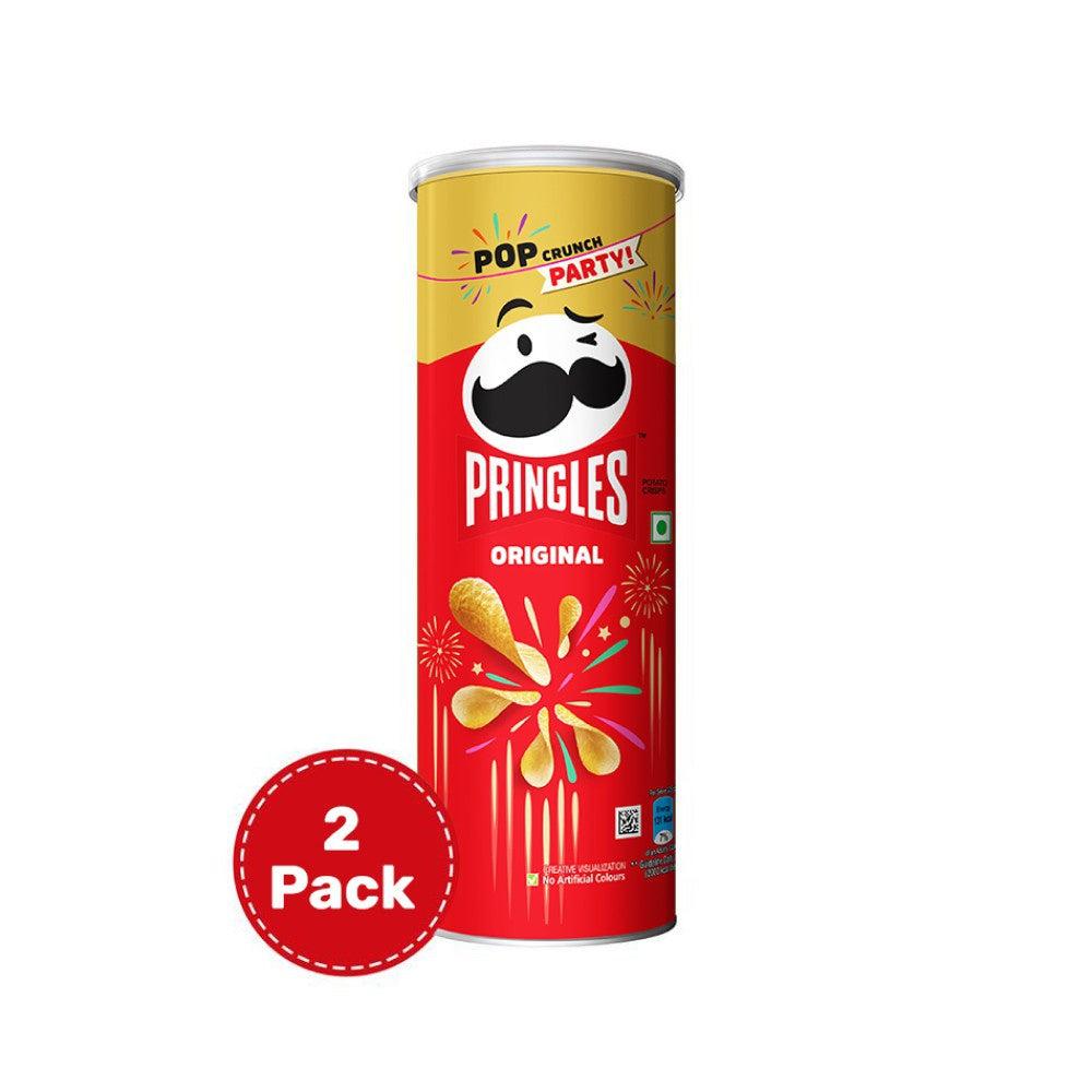 Pringles Original Potato Chips - Pack of 2 : 2 x 107 g