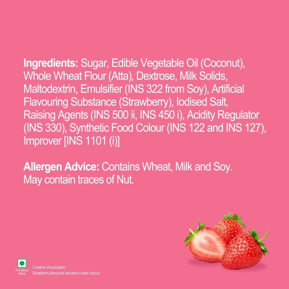 Unibic Qubz English Strawberry Wafer Cube : 150 g
