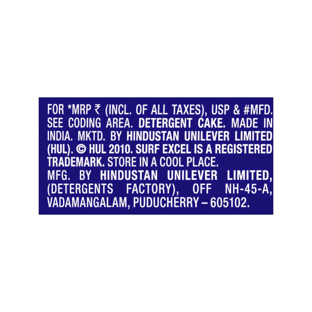 Surf Excel Stain Eraser Detergent Bar : 80 g