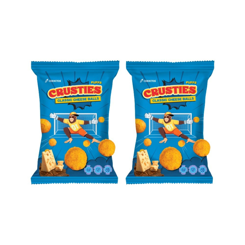 Cornitos Crusties Classic Cheese Balls Puffs - Pack of 2 : 2 x 52 g