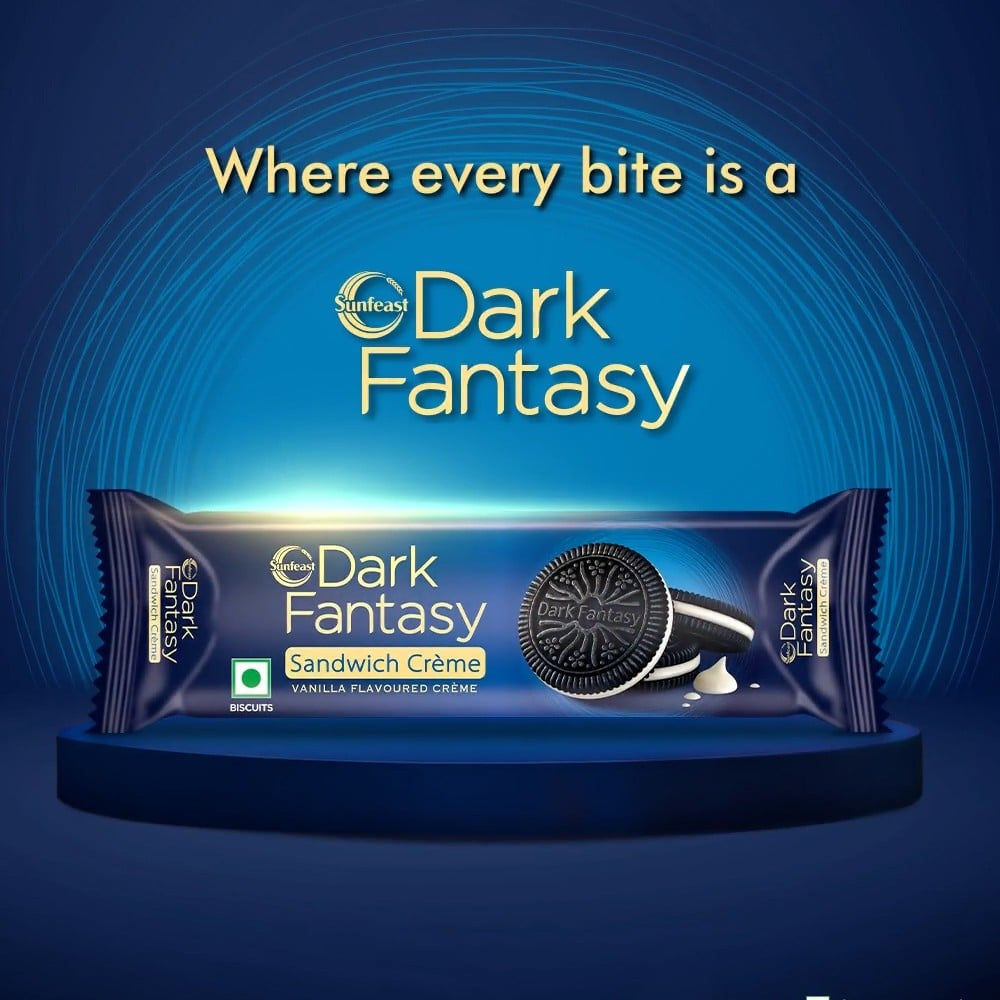 Sunfeast Dark Fantasy Vanilla Sandwich Cream Biscuit : 83 g