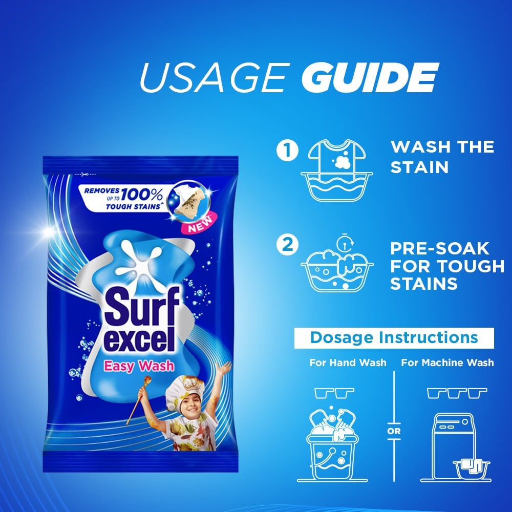 Surf Excel Easy Wash Detergent Powder : 1.5 kg