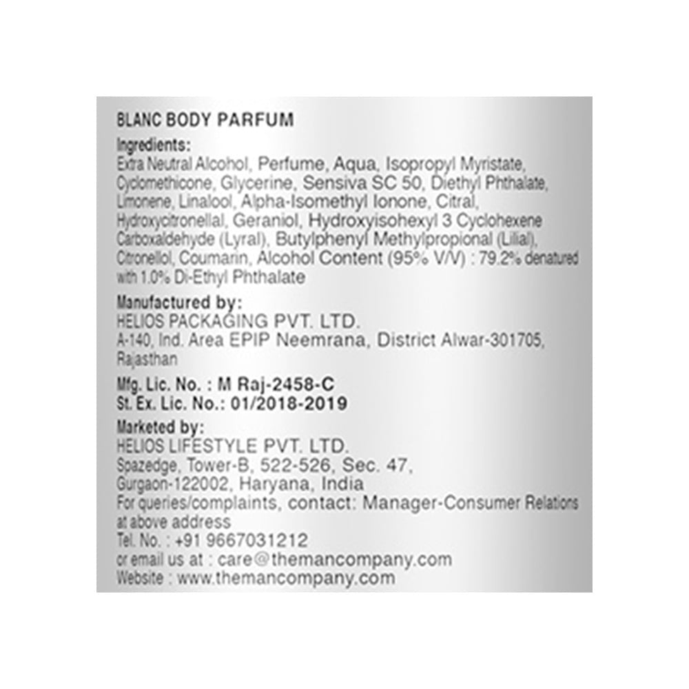 The Man Company Blanc Body Men's Perfume : 120 ml