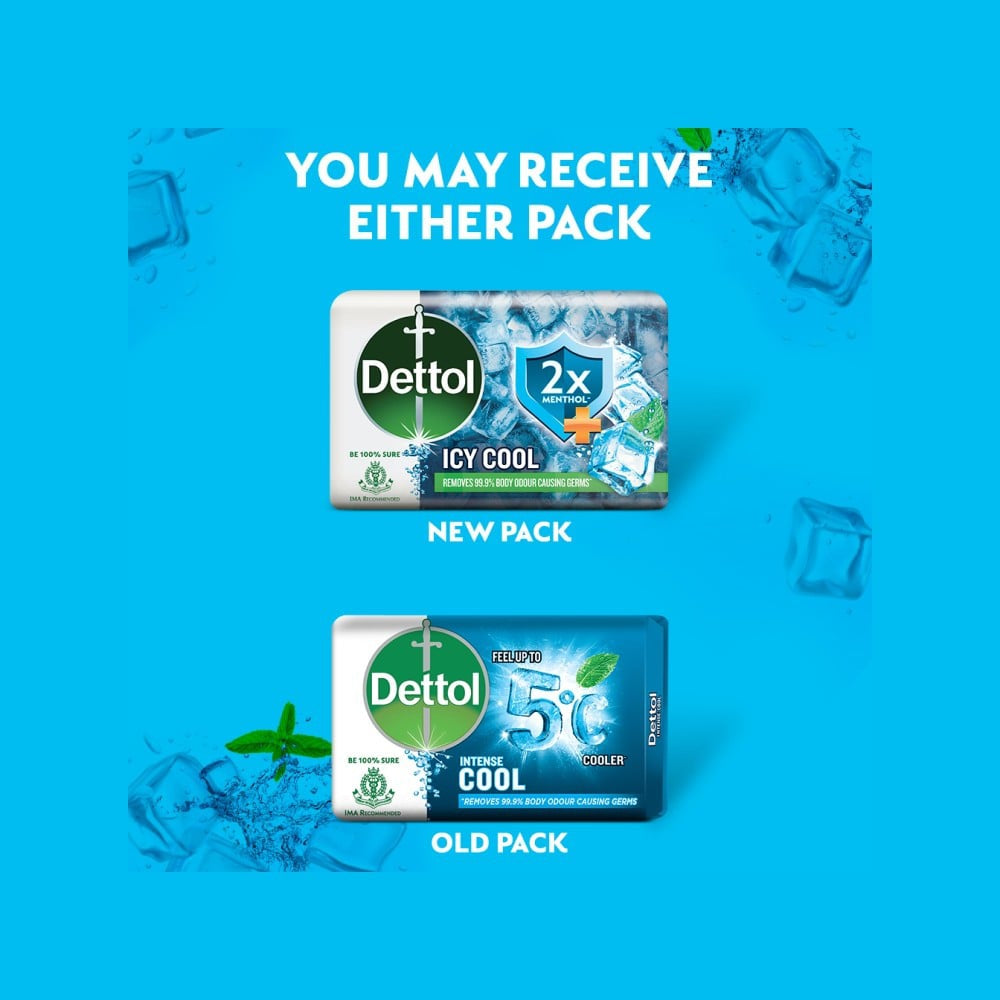 Dettol Icy Cool Soap : 5 x 150 g