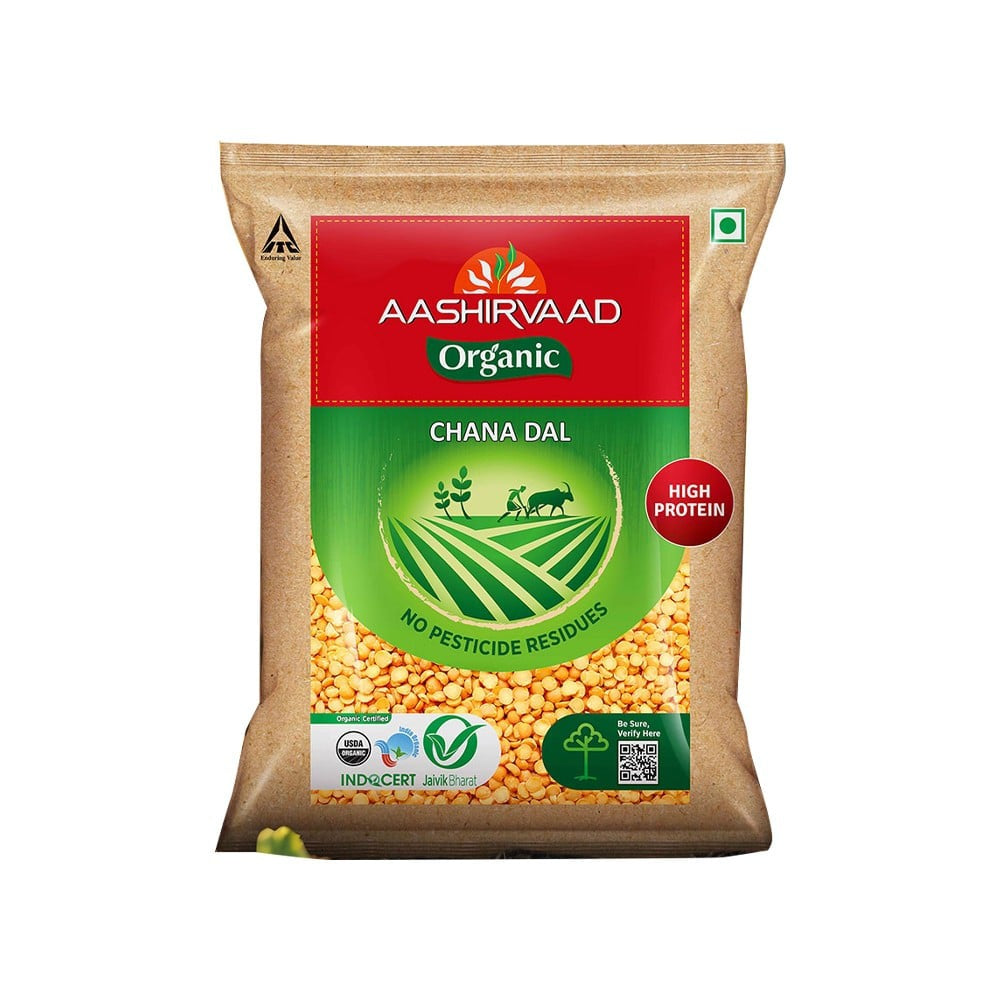 Aashirvaad 100% Organic Chana Dal : 500 g