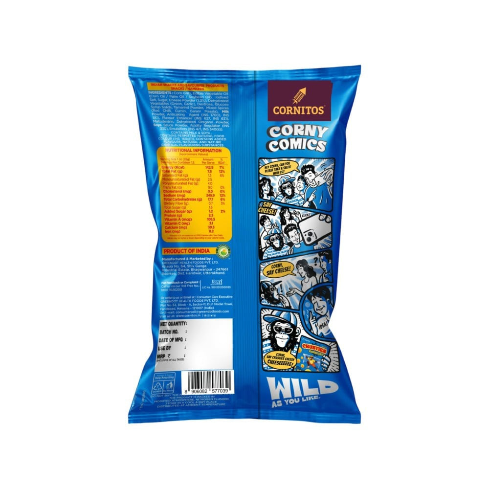 Cornitos Crusties Classic Cheese Balls Puffs : 52 g
