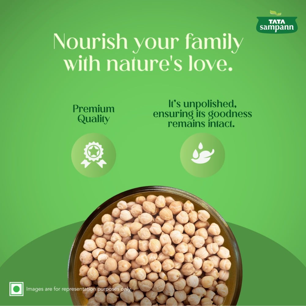 Tata Sampann Unpolished Kabuli Chana (Medium Size) : 500 g