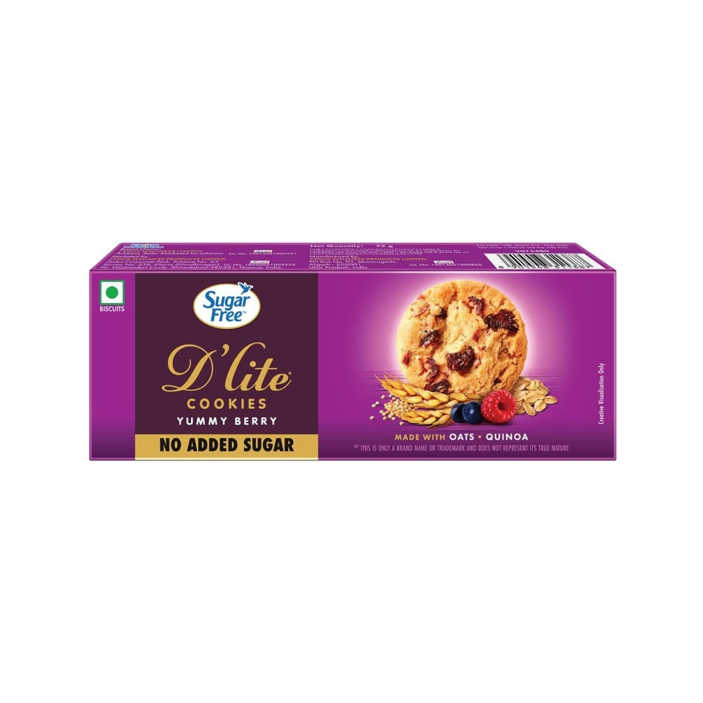 Sugar Free D'Lite Yummy Berry Cookies : 75 g