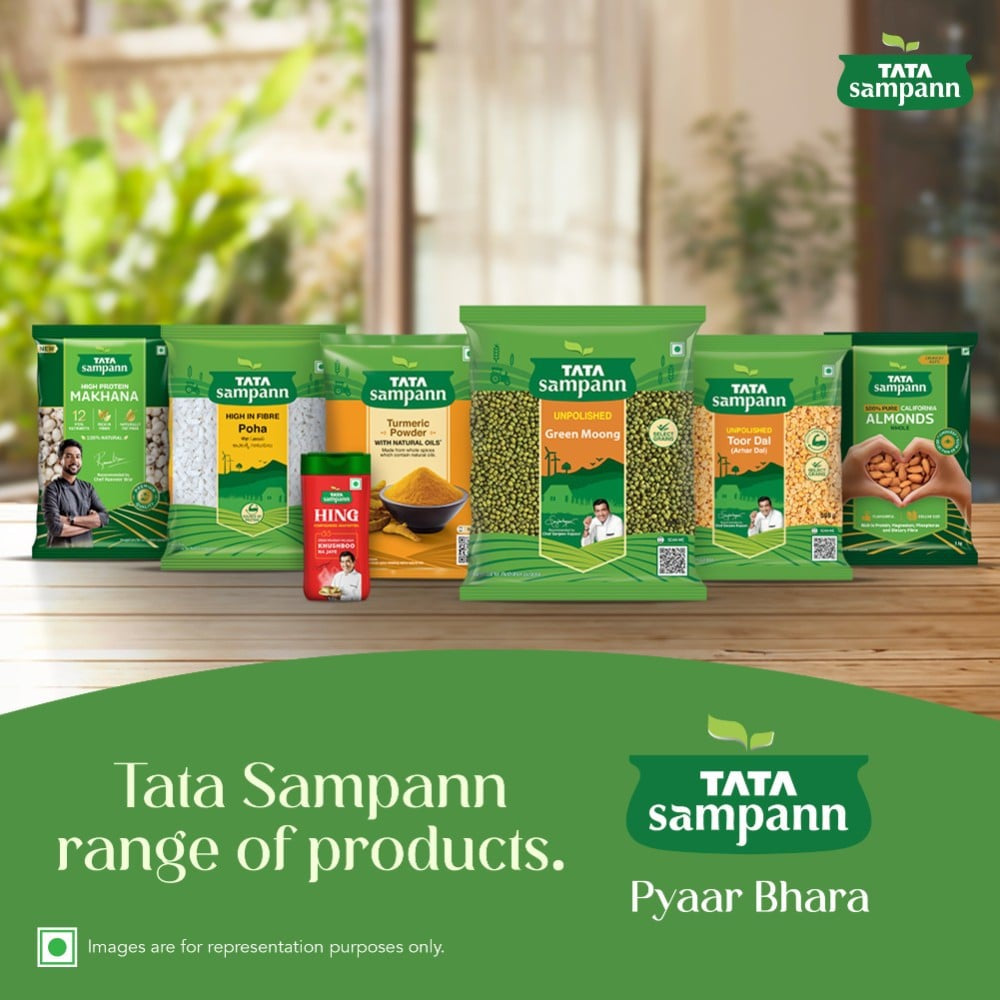Tata Sampann Unpolished Green Moong (Sabut) Whole Dal : 500 g