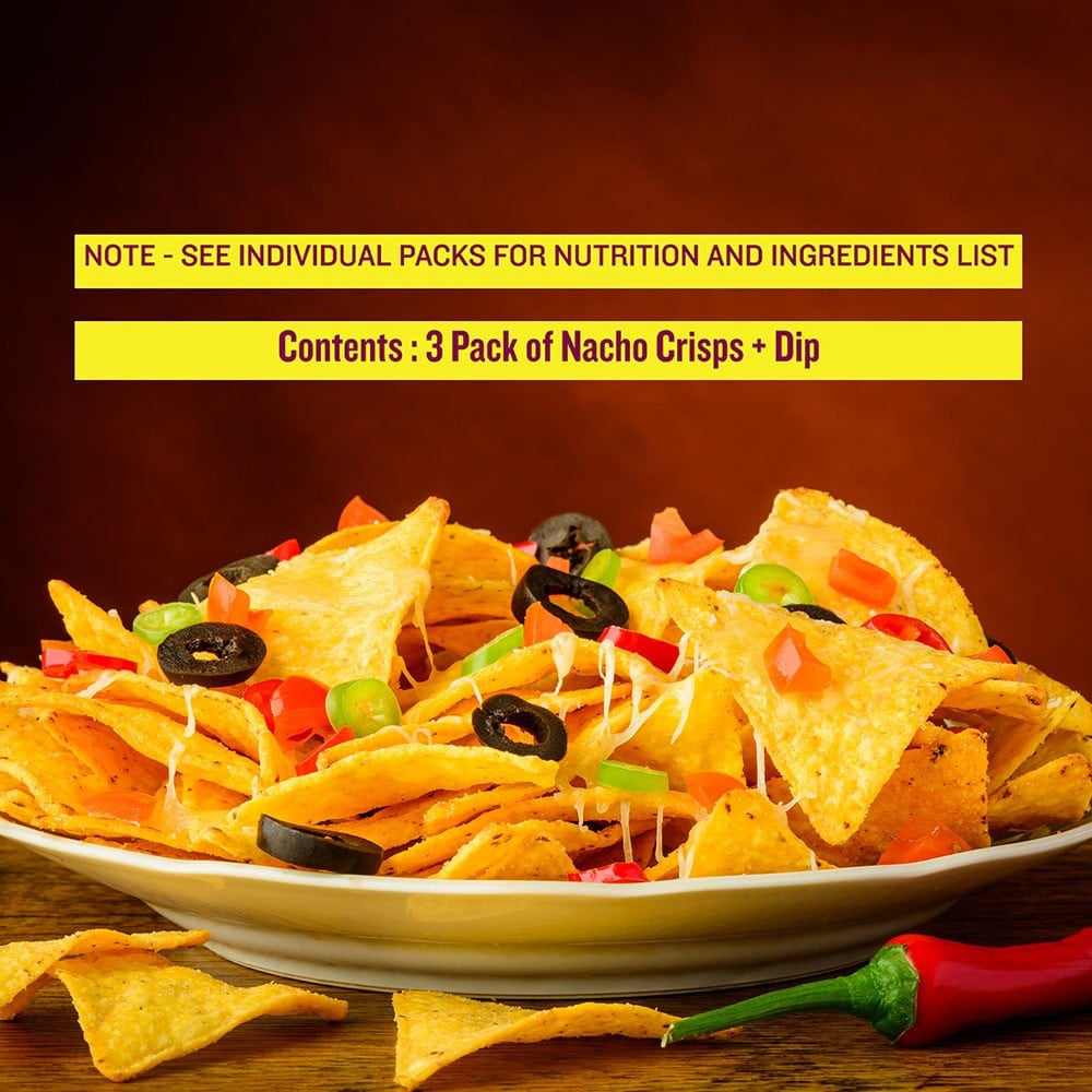 Cornitos Nachos Crisps & Dip Combo : 3 x 30 g + 1 unit