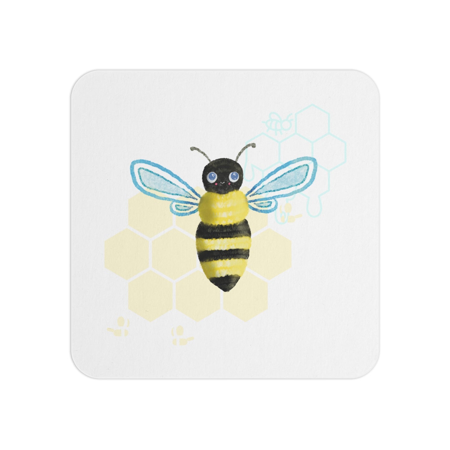 Honey Bee - Bubbly: Printed Coaster Set (Set of 4) - Prithvi Enterprises