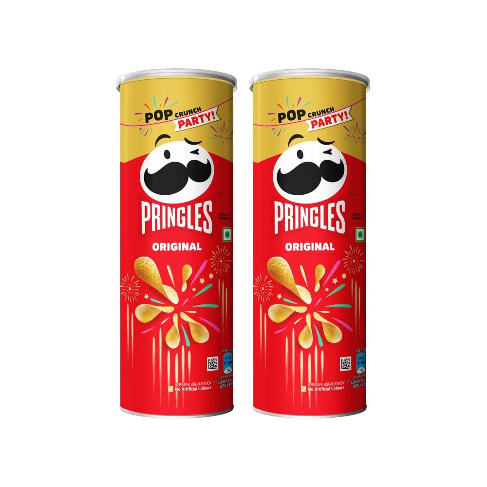 Pringles Original Potato Chips - Pack of 2 : 2 x 107 g