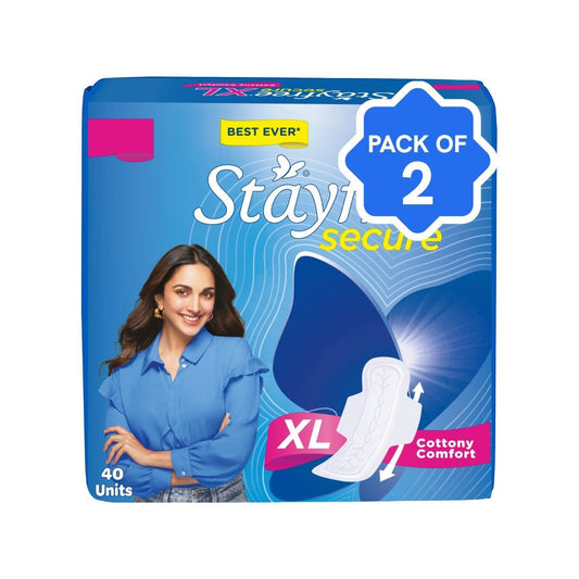 Stayfree Secure Cottony Comfort Sanitary Pads - Pack of 2 : 2 x 1 pack (40 pieces)
