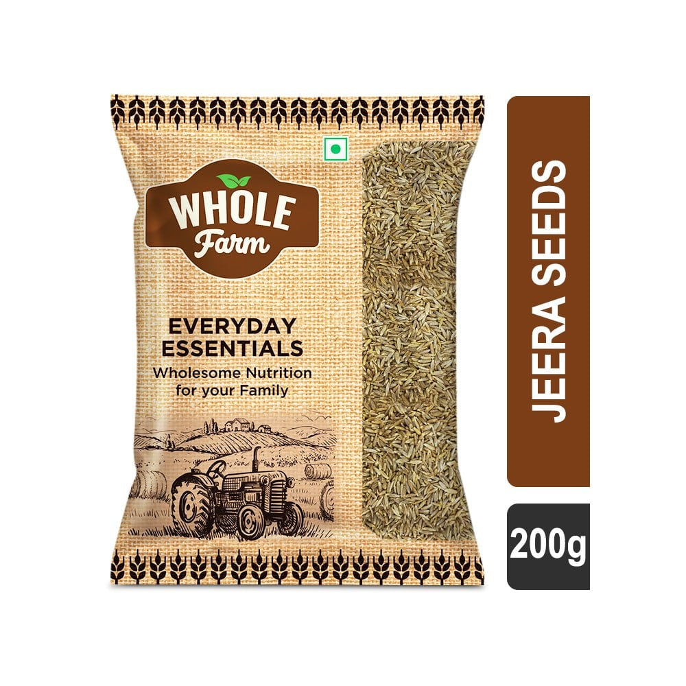 Whole Farm Premium Cumin Seeds / Jeera Seeds : 200 g