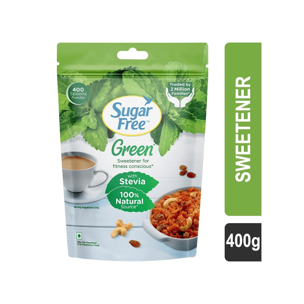 Sugar Free Green 100% Natural Stevia Sweetener : 400 g