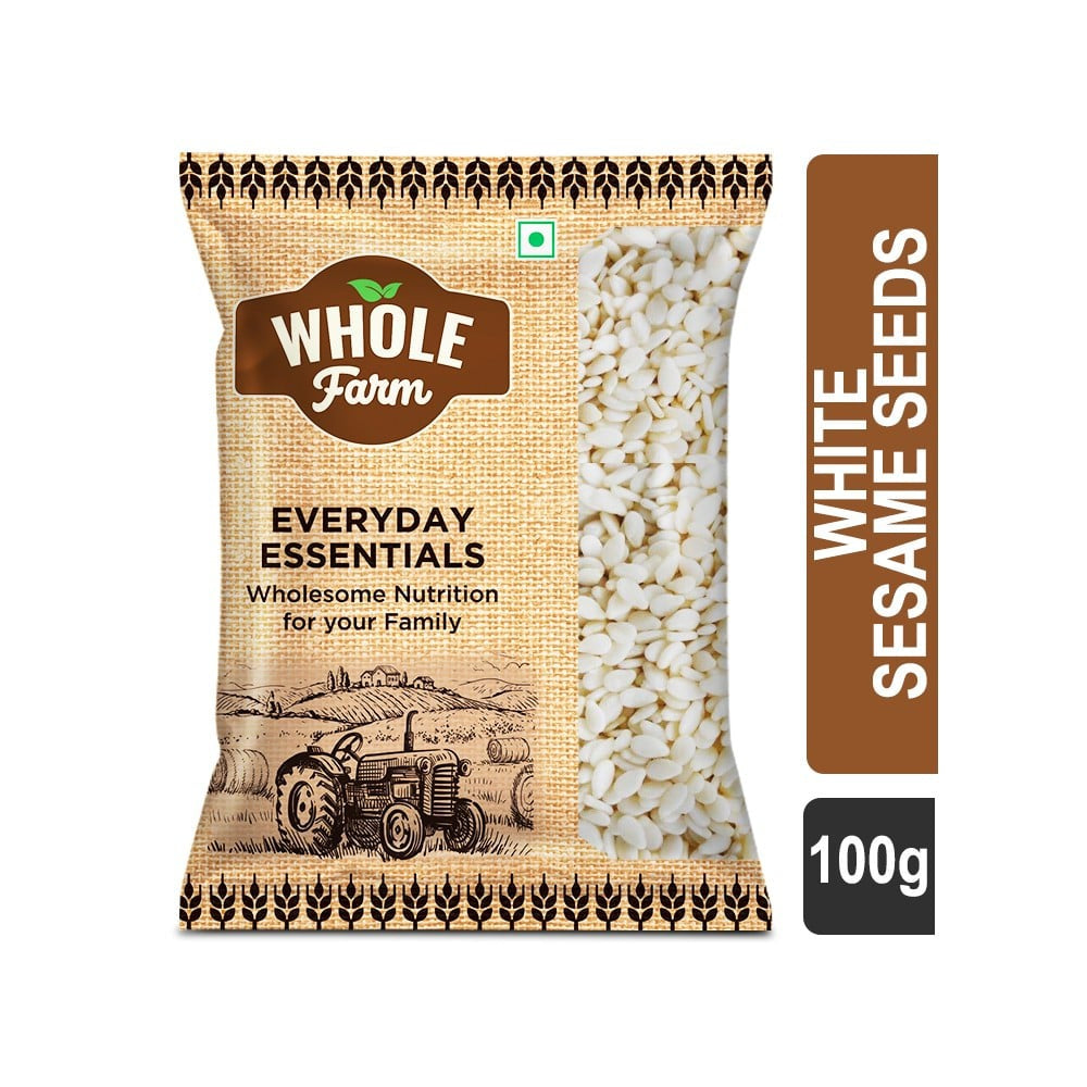 Whole Farm Premium White Sesame Seeds/Til : 100 g