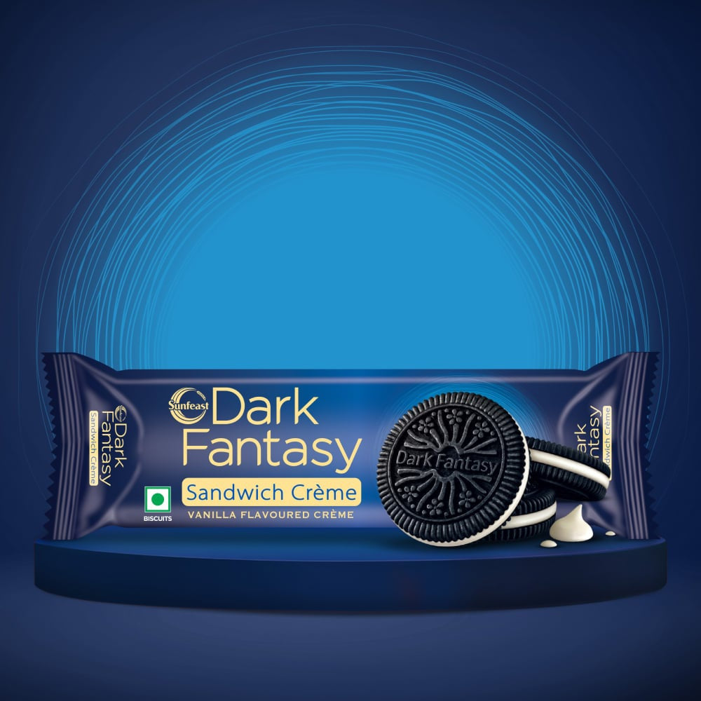 Sunfeast Dark Fantasy Vanilla Sandwich Cream Biscuit : 83 g